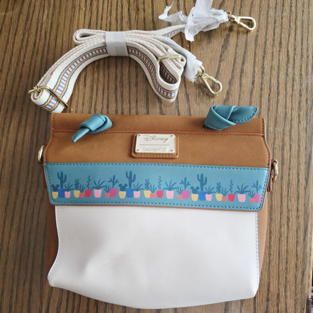 Boxlunch Loungefly Disney Mickey Mouse Southwestern Cactus Crossbody Bag